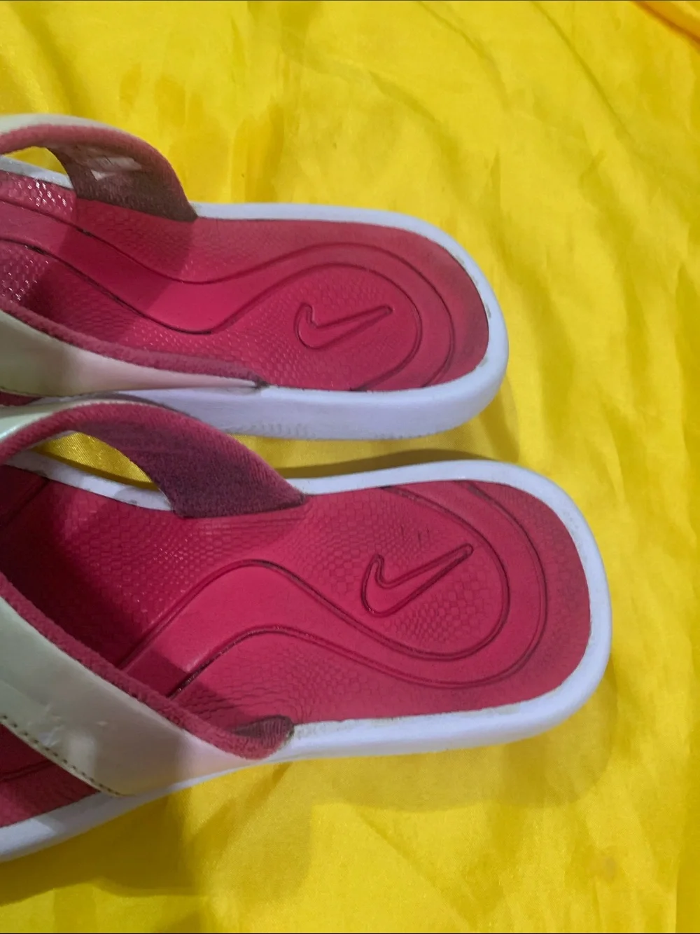 Nike Kids Iridescent Strap Pink Footbed Flip Flops